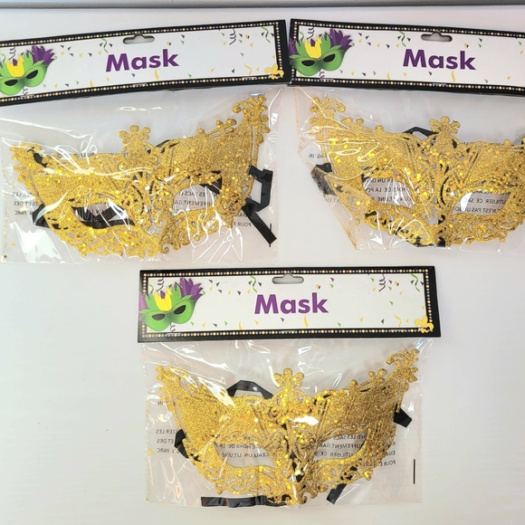 17 pc Mardi Gras Masks Party Leftovers - Picture 4 of 6